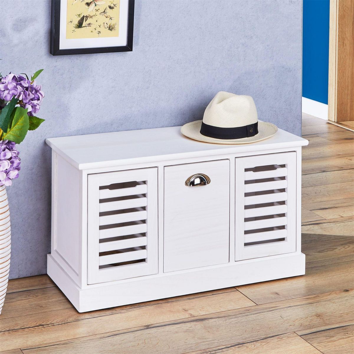 IDIMEX Banc de rangement TRIENT, 3 caisses