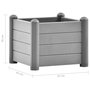 Voir la diapositive 5 : VIDAXL Lit sureleve de jardin PP Gris pierre 43x43x35 cm