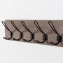 Voir la diapositive 3 : VS VENTA-STOCK Porte-manteau mural Xica en bois gris, 5 crochets