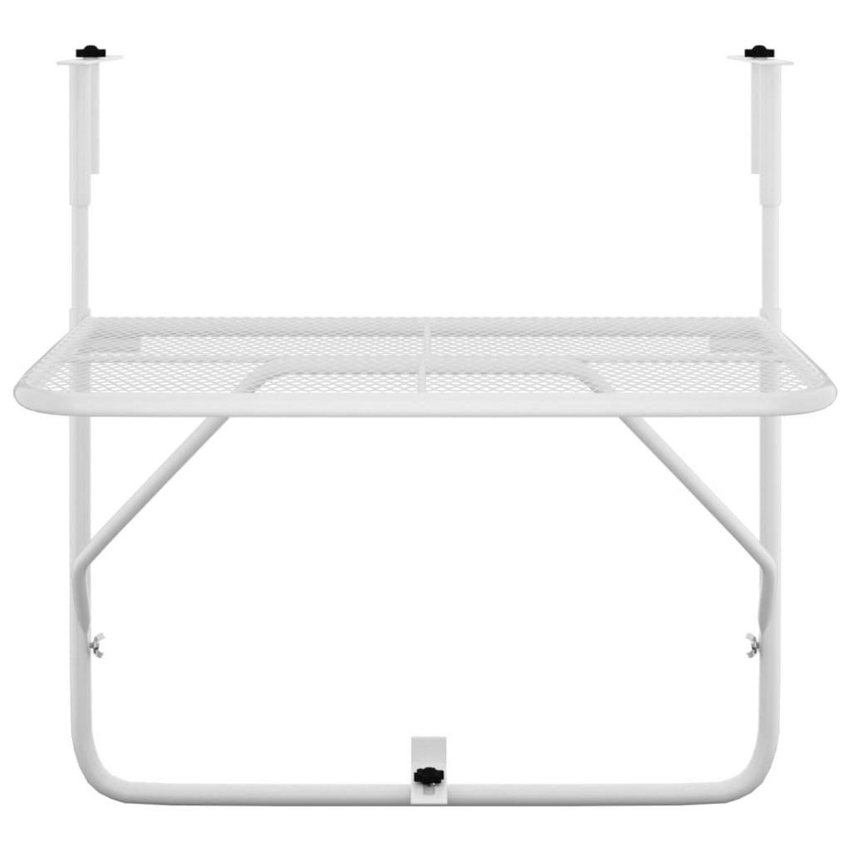 VIDAXL Table de balcon Blanc 60x40 cm Acier