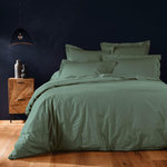 Paris Prix Housse de Couette  Lina  240x220cm Vert Cèdre