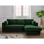 Voir la diapositive 2 : LISA DESIGN Anna - canapé d'angle droit - 4 places - convertible avec coffre - en velours