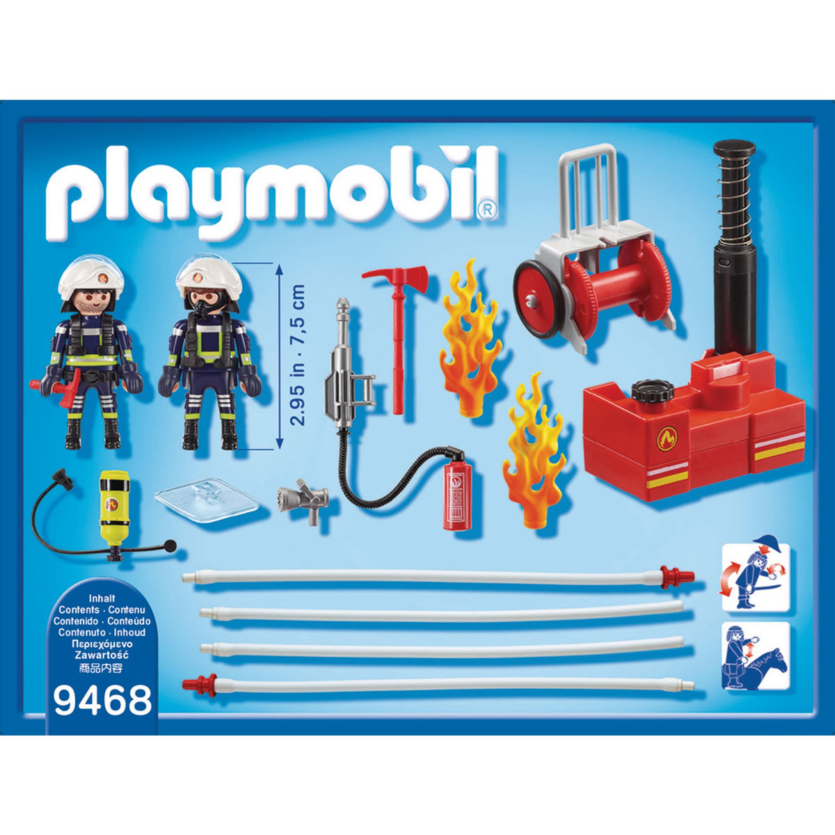 PLAYMOBIL 9468 - City Action - Pompiers avec matériel d'incendie 