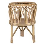 ATMOSPHERA Cache-Pot sur Pied en Rotin  Carmen  39cm Beige
