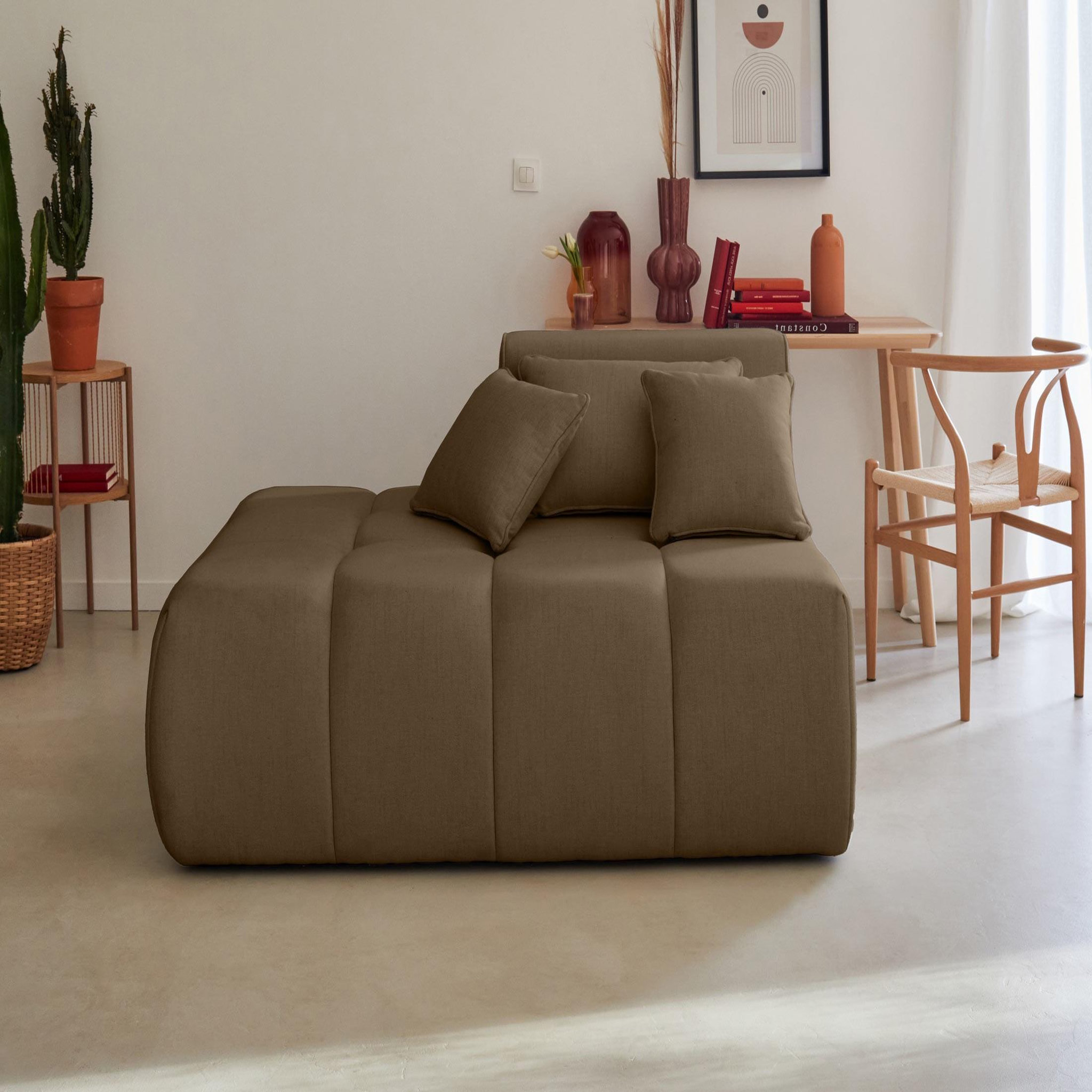 Voir la diapositive 2 : BEST MOBILIER Caracas - module d'assise gauche - en tissu