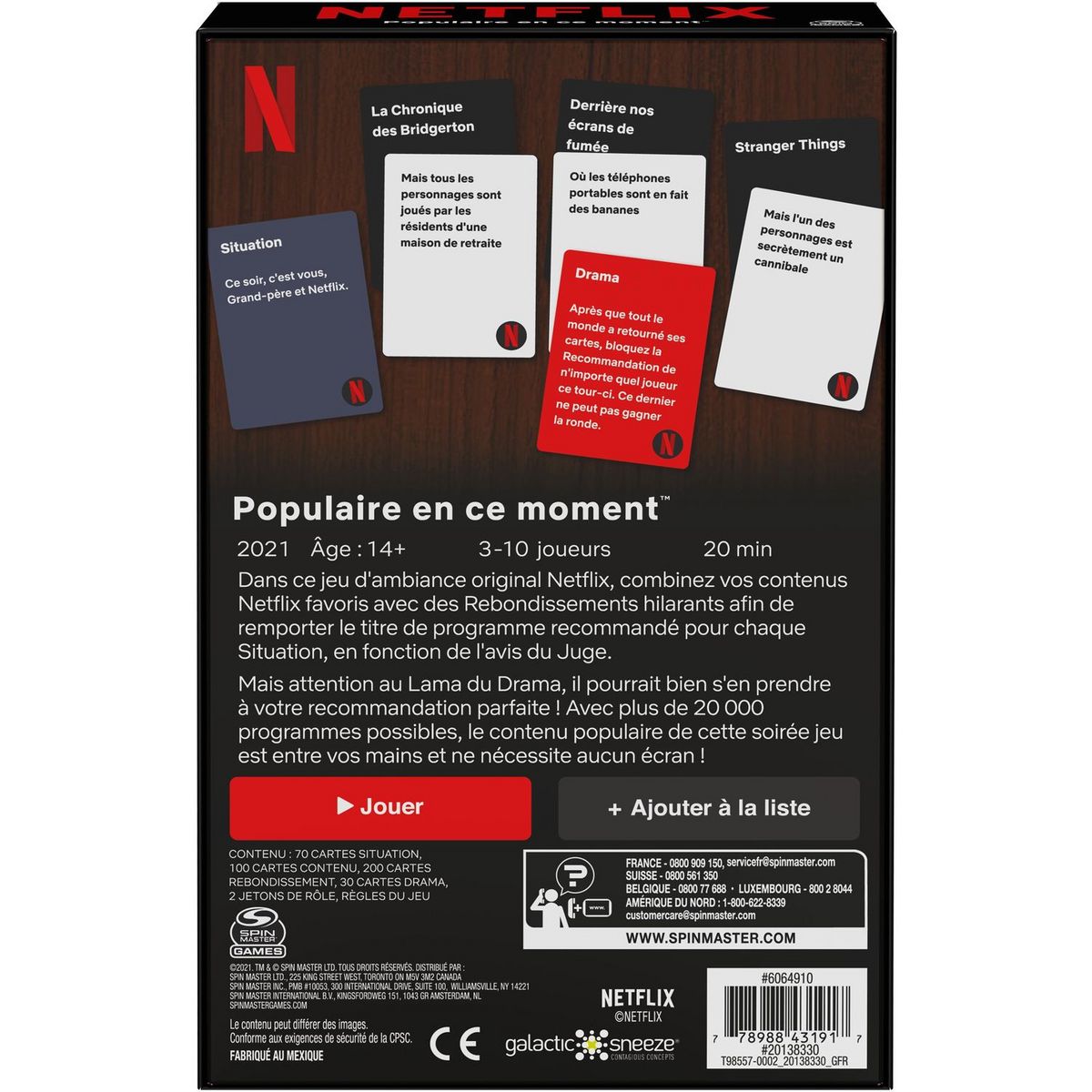SPIN MASTER Jeu Netflix