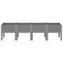 Voir la diapositive 3 : VIDAXL Jardiniere avec pieds gris clair 160x40x42 cm PP