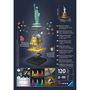 Voir la diapositive 3 : RAVENSBURGER Puzzle 3D 108 pièces Statue de la Liberté - Night Edition