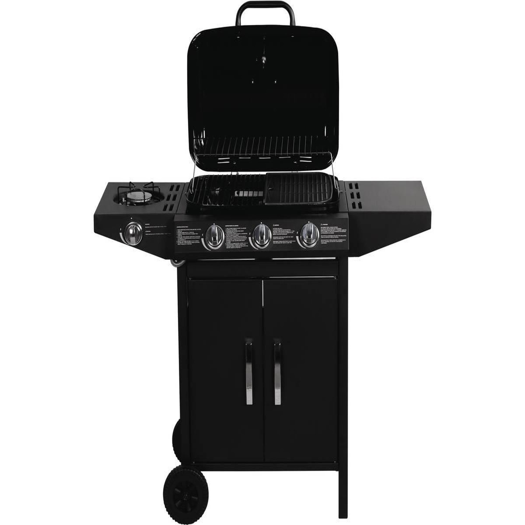 Voir la diapositive 3 : Habitat et Jardin Barbecue gaz  Festa 4  - 4 brûleurs dont 1 latéral - 10.5kW - Noir
