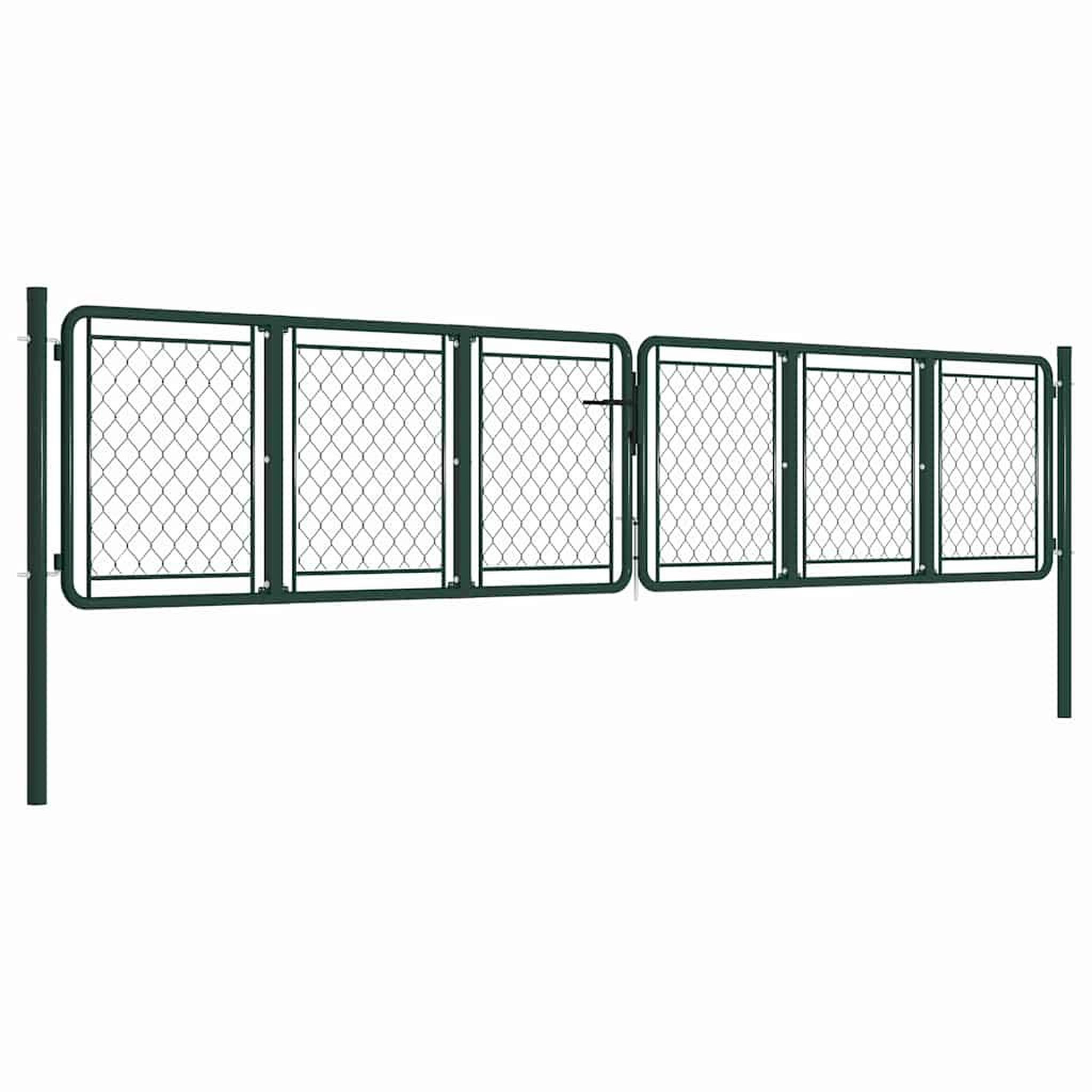 Voir la diapositive 2 : VIDAXL Portail de jardin en acier vert 400 x 75 cm