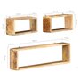 Voir la diapositive 6 : VIDAXL Ensemble d'etagere cube 3 pcs bois solide de manguier