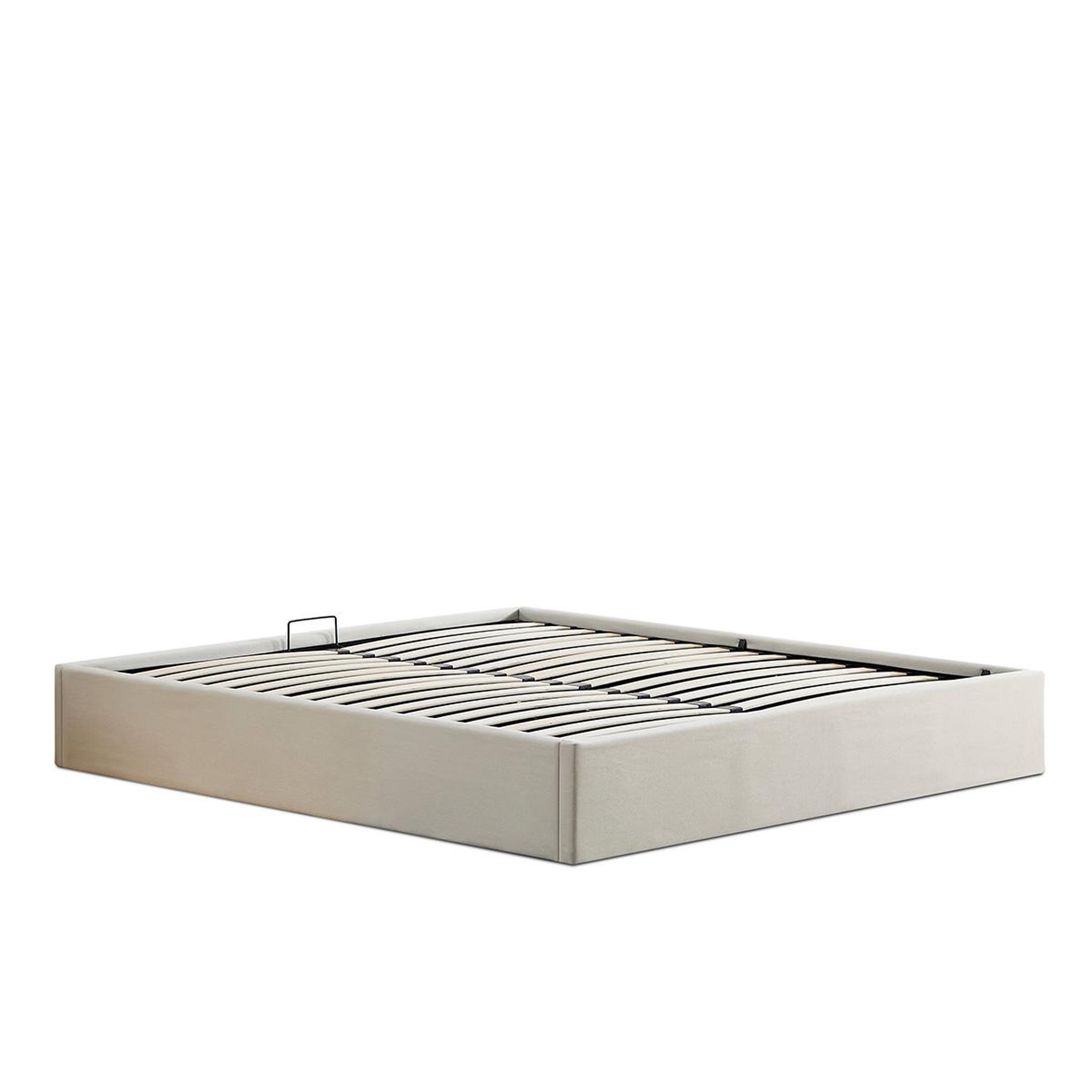 Voir la diapositive 6 : OLYMPE LITERIE Olympe literie | lit coffre tissu beige atlas 2 places