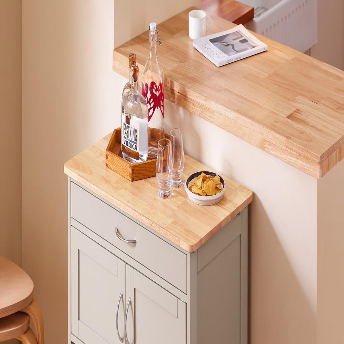 SOBUY SoBuy - Chariot De Cuisine à un tiroir - Moderne - FKW45