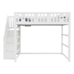 MERAX Lit mezzanine enfant. Coloris disponibles : Blanc