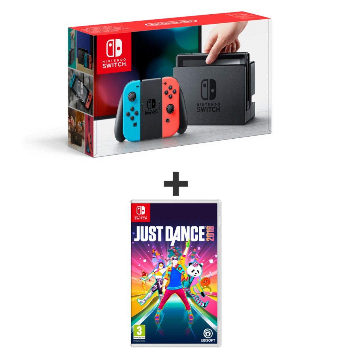 Console Nintendo Switch néon + Just Dance 2018