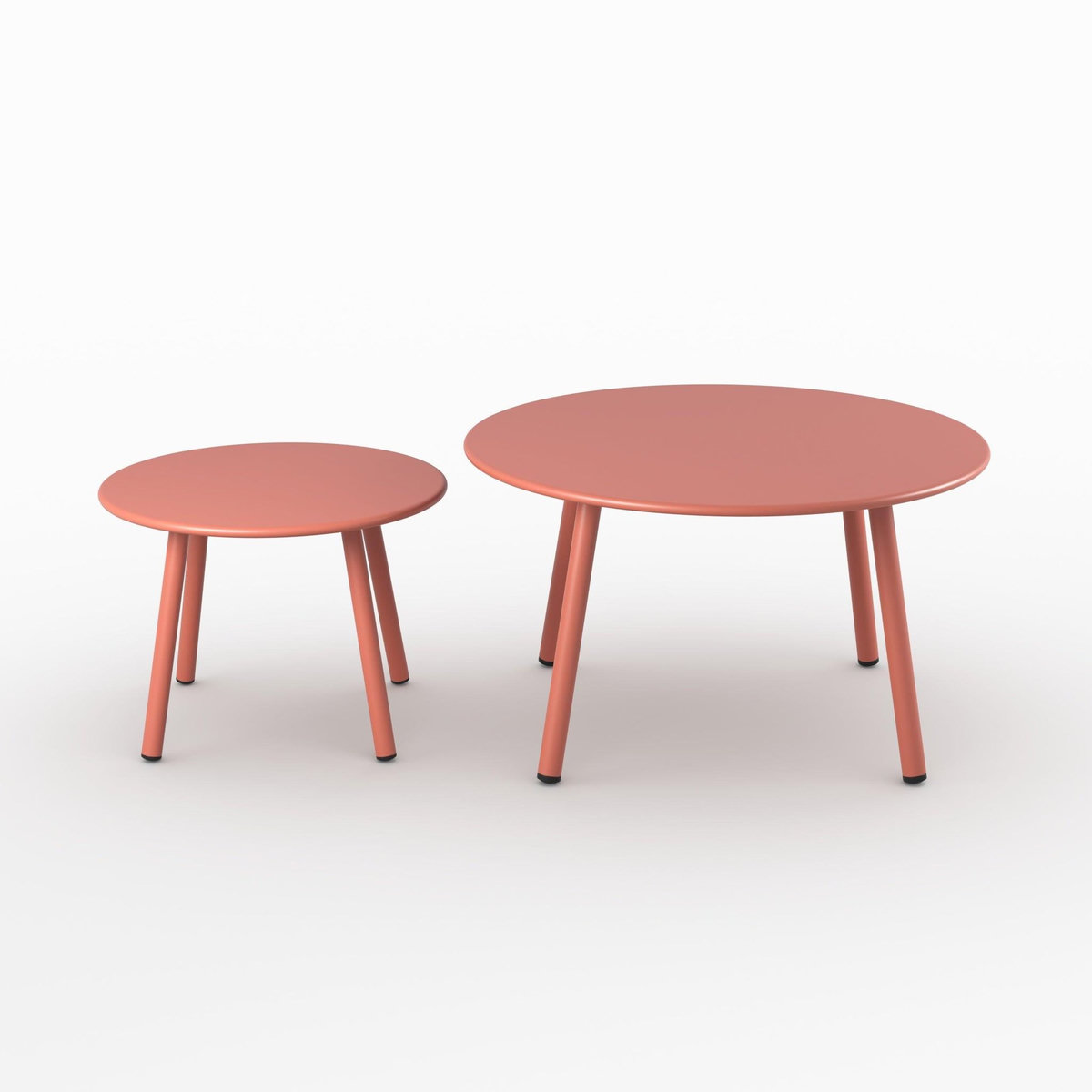 Rendez vous déco Tables d'appoint de jardin en métal terracotta (lot de 2)-Féria