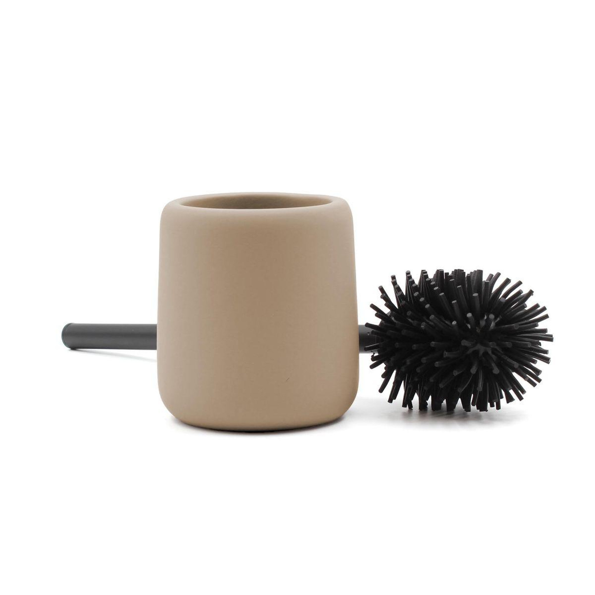 Voir la diapositive 2 : Douceur d'Intérieur Brosse wc en céramique  ceralia  38cm taupe