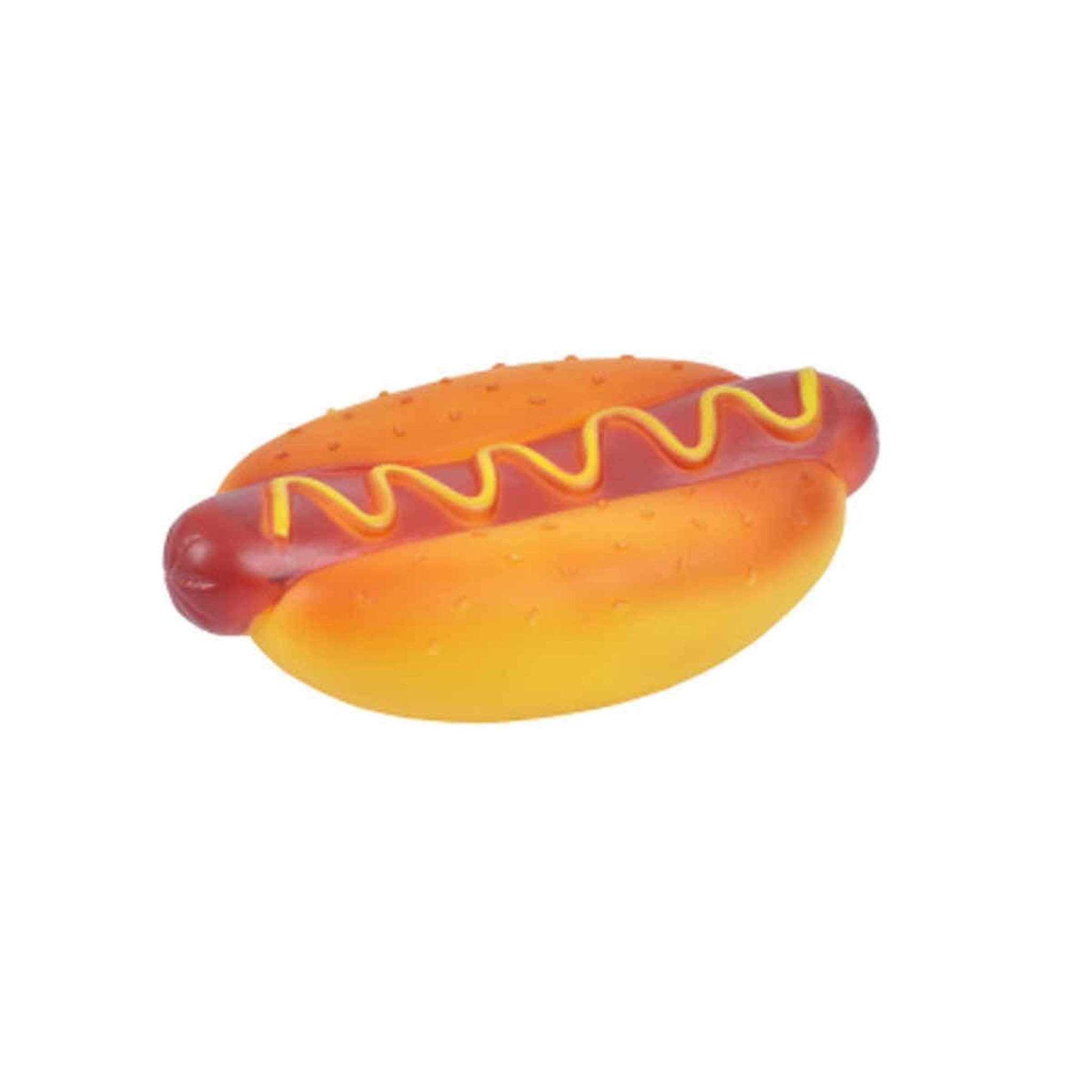 Voir la diapositive 2 : HOMEA Jouet pour Chien  Hot Dog  15cm Orange