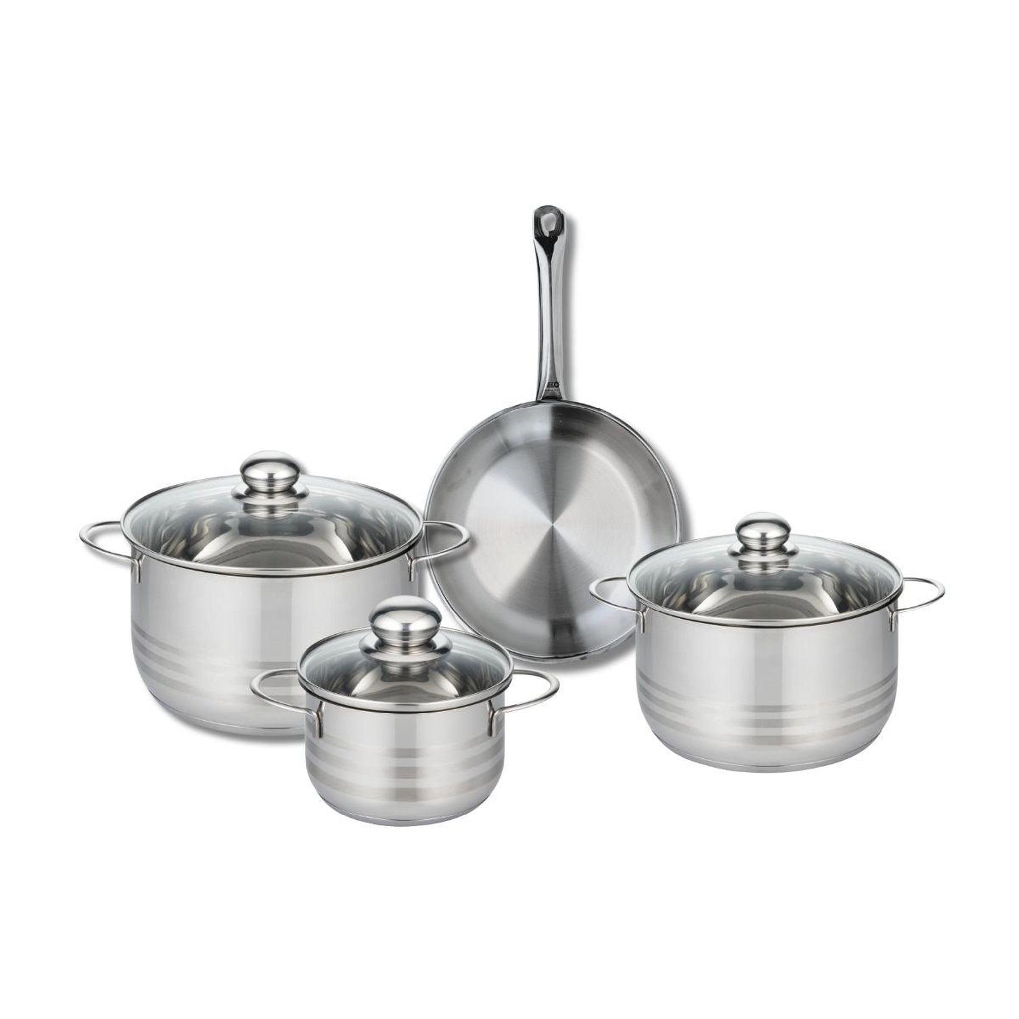 ELO Ensemble de 1 poêle de cuisson 24 cm et 3 faitouts 16, 20 et 24 cm elo profi brillant