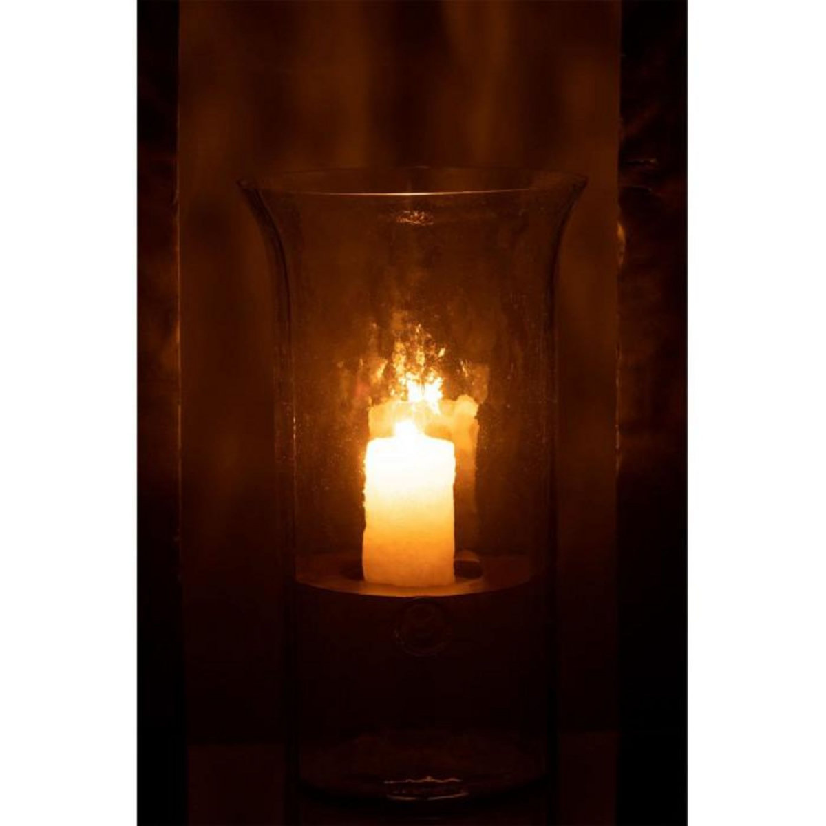 Paris Prix Bougeoir en Verre  Flou  32cm Transparent