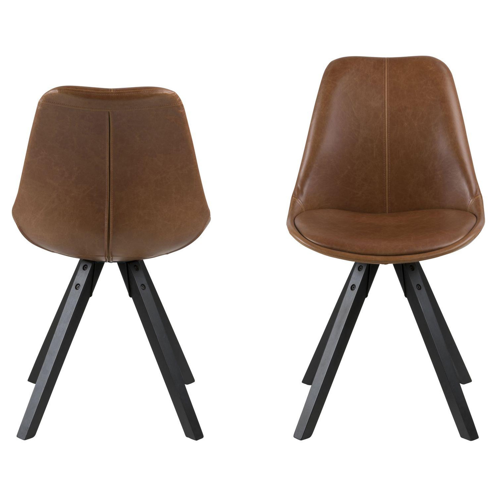 Voir la diapositive 4 : TOILINUX Lot de 2 chaises de salle à manger dona en tissu et bois d'hévéa