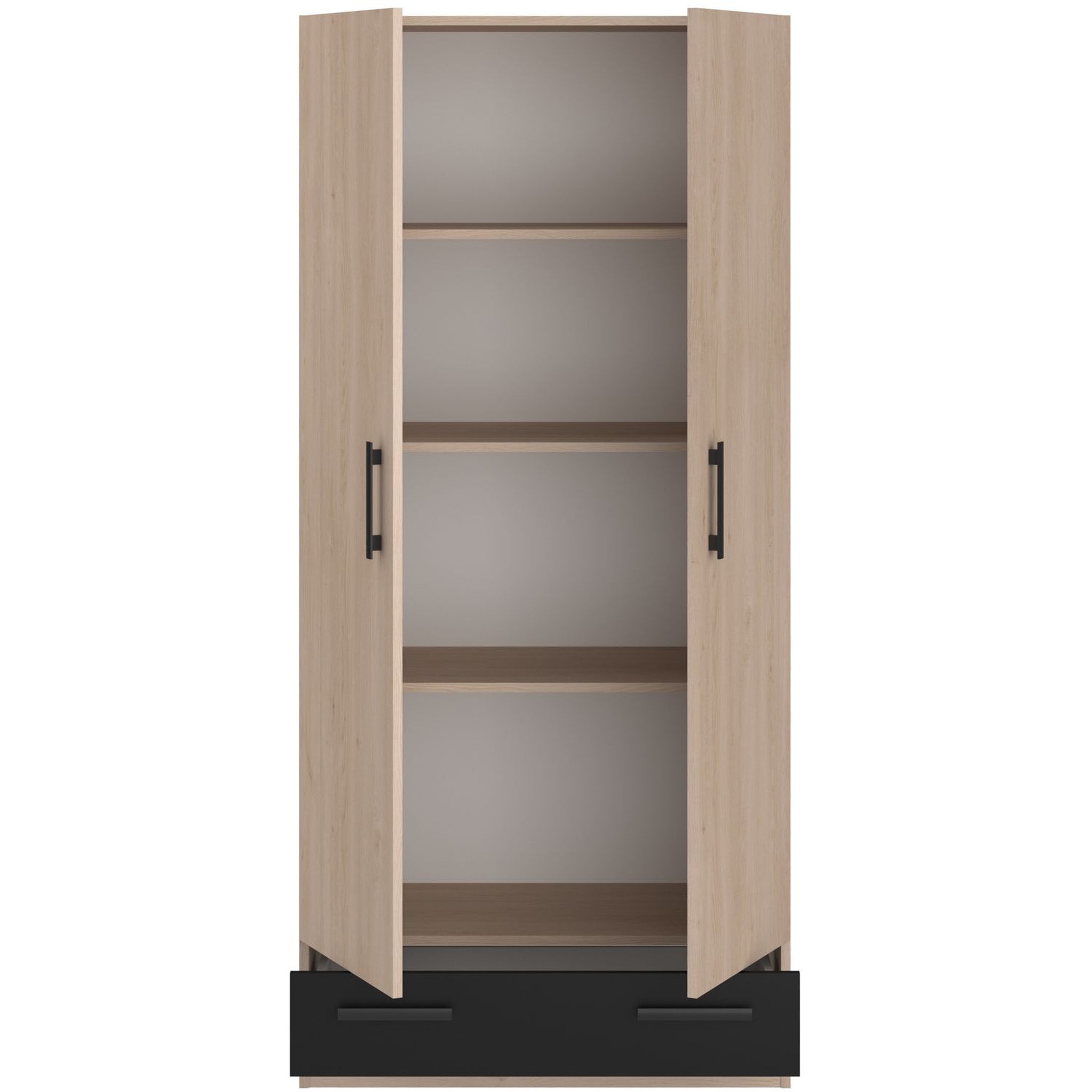 Voir la diapositive 5 : Armoire 2 portes 1 tiroir L78 cm MIA