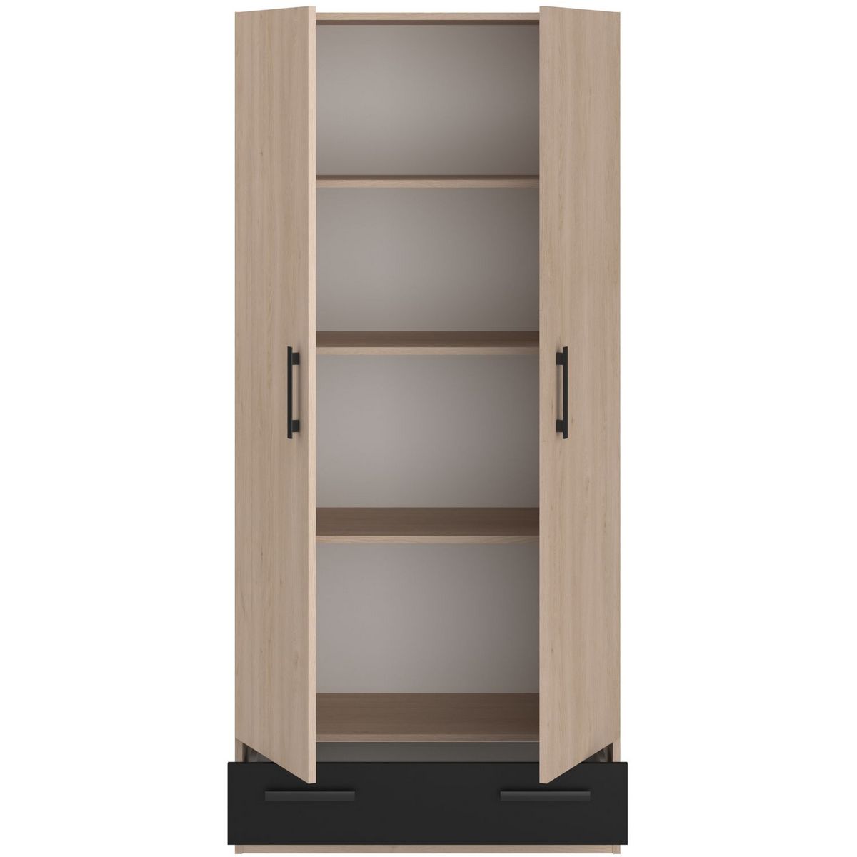 Armoire 2 portes 1 tiroir L78 cm MIA