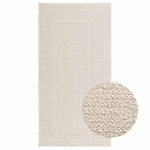VIDAXL Tapis ZIZUR creme 80x150 cm aspect de jute interieur exterieur