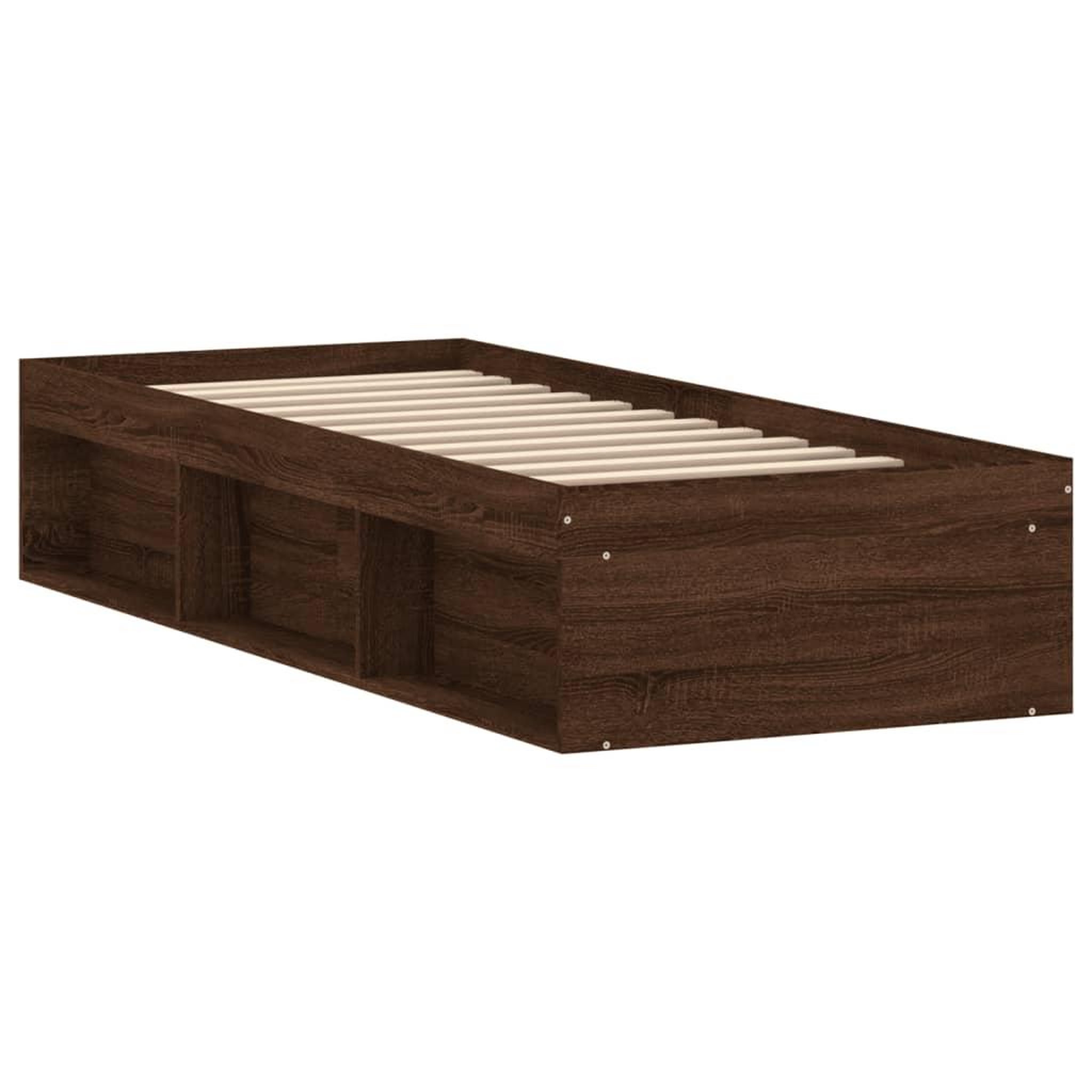 Voir la diapositive 5 : VIDAXL Cadre de lit sans matelas chene marron 75x190 cm