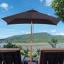 Voir la diapositive 2 : OUTSUNNY Parasol rectangulaire inclinable bois polyester haute densité 2L x 1,5l x 2,3H m gris foncé