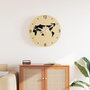 Voir la diapositive 1 : VIDAXL Horloge murale jaune et noir Ø30 cm bois d'ingenierie