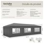 Voir la diapositive 6 : tectake Pavillon 9 x 3 m en système emboîtable gris