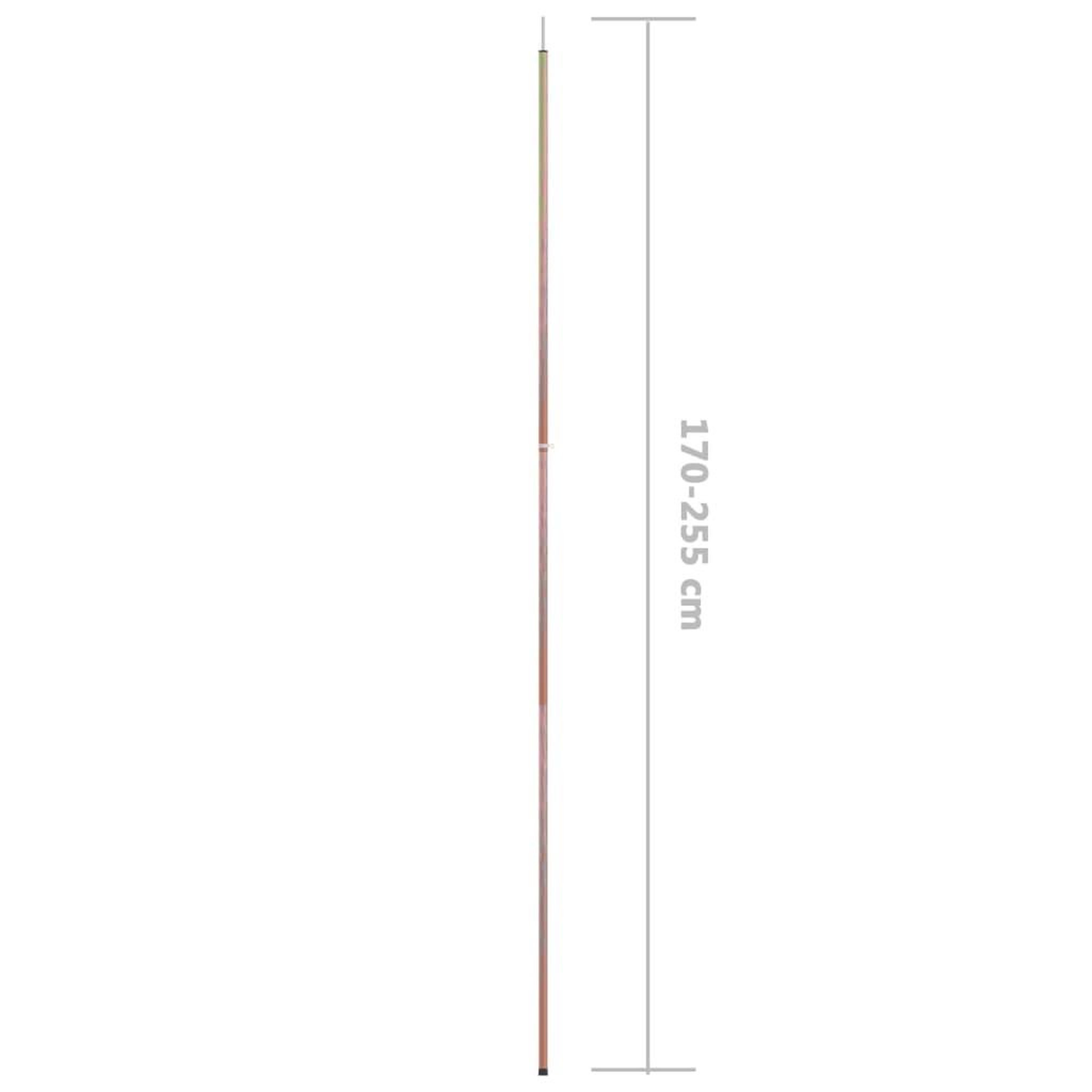 Voir la diapositive 6 : VIDAXL Mats de tente telescopiques 170-255 cm 2 pcs Acier galvanise