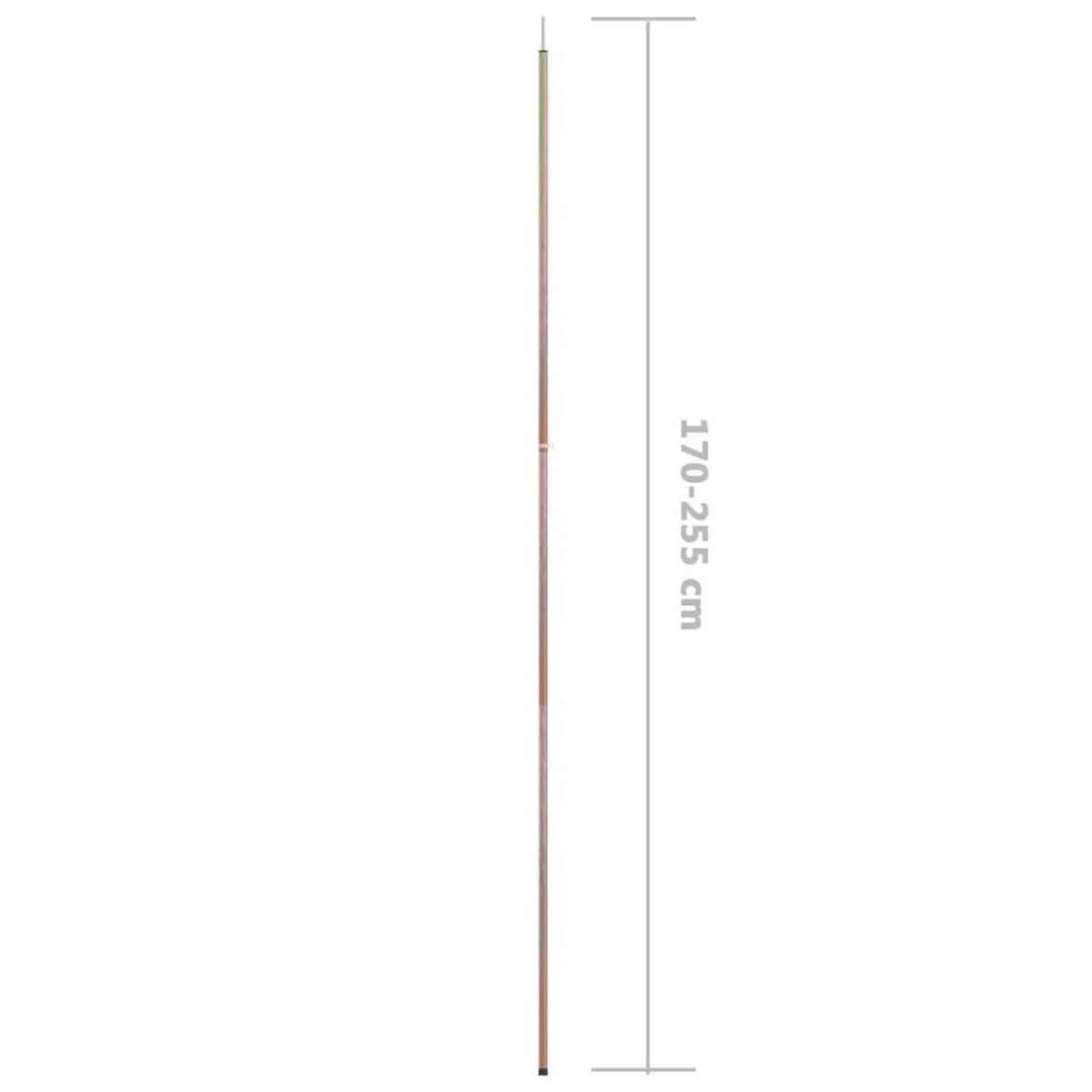 VIDAXL Mats de tente telescopiques 170-255 cm 2 pcs Acier galvanise