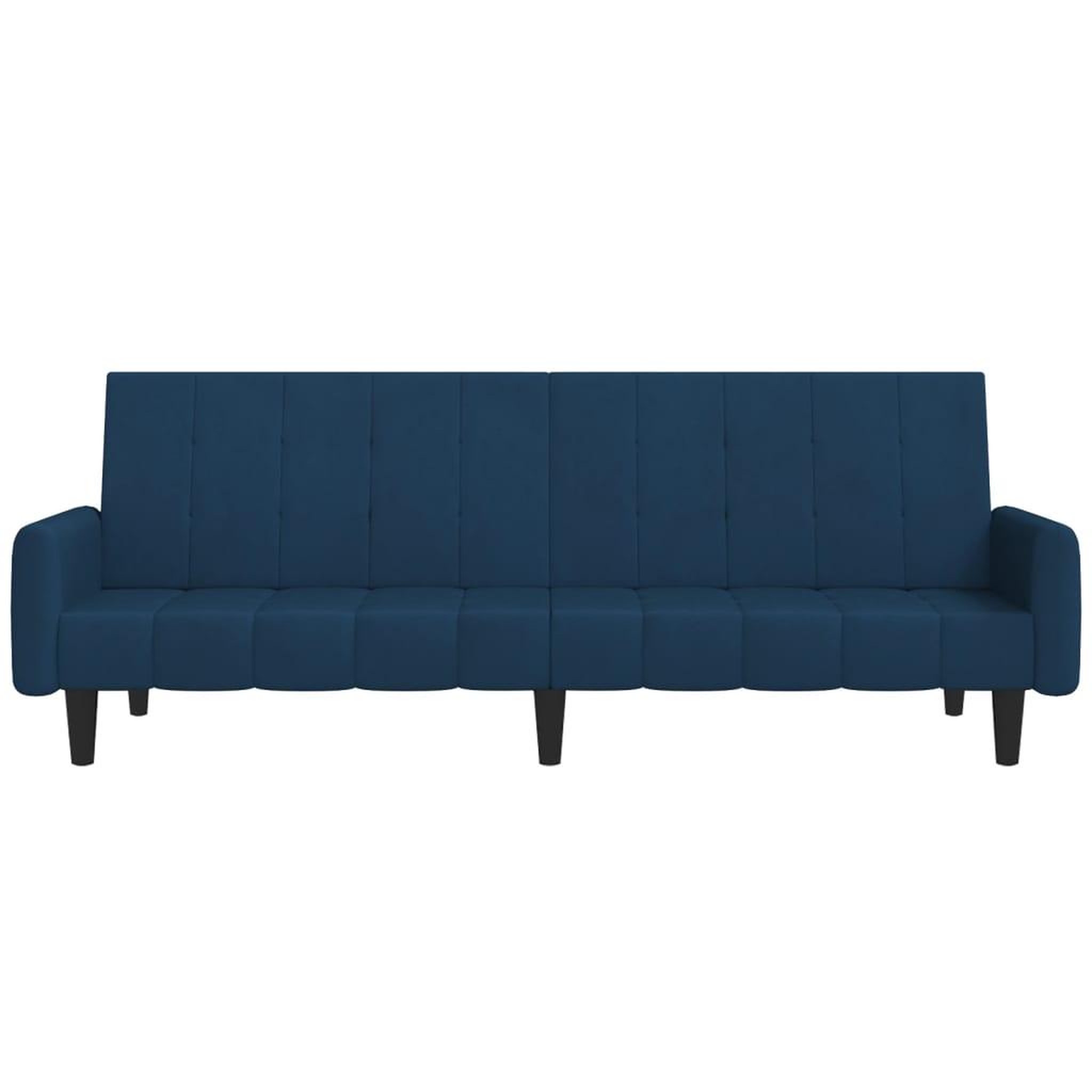 Voir la diapositive 4 : VIDAXL Canape-lit a 2 places Bleu Velours