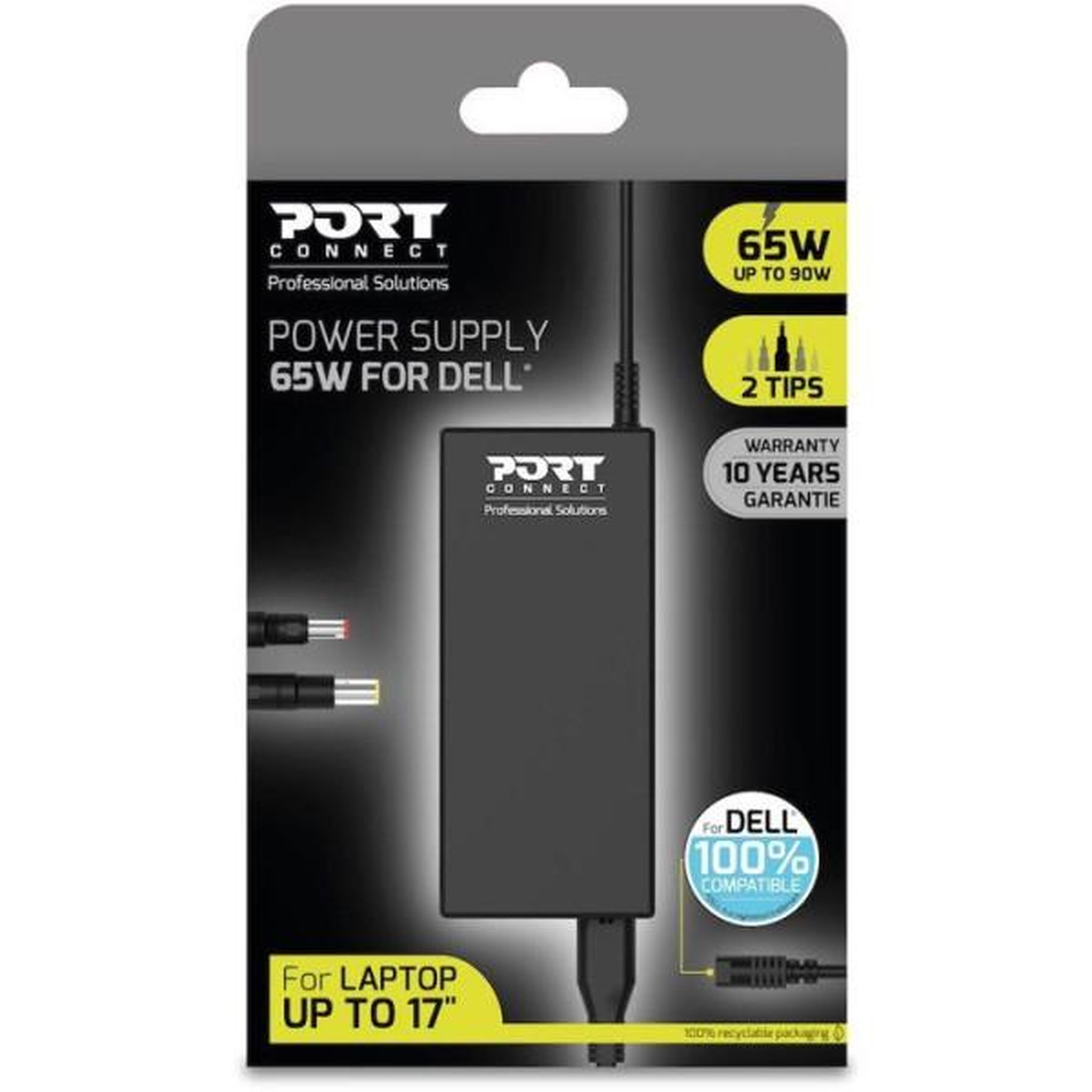 Voir la diapositive 2 : Port PORT Adaptateur secteur CA 100 240 V 65 Watt Europe