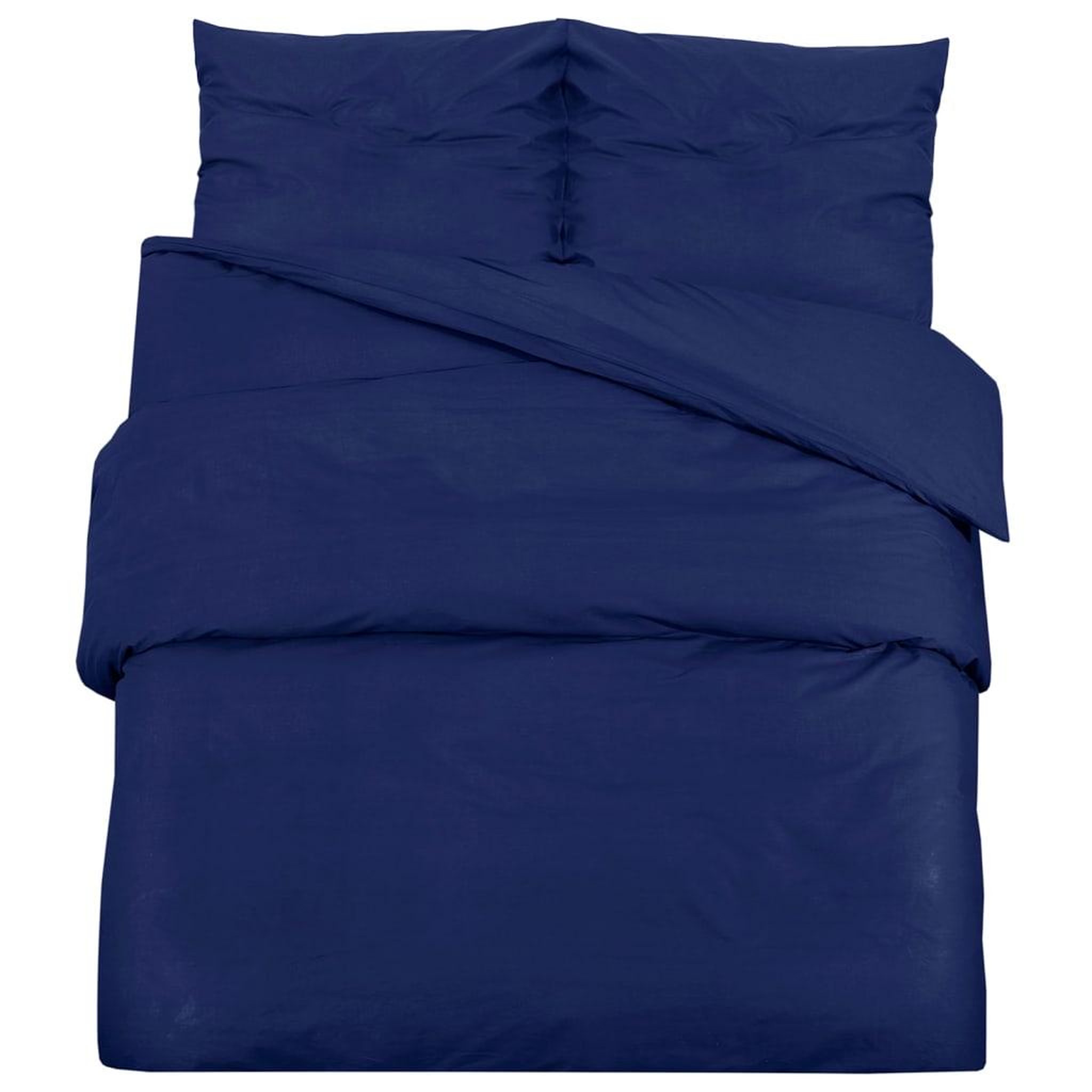 Voir la diapositive 2 : VIDAXL Ensemble de housse de couette Bleu marine 260x240 cm Microfibre