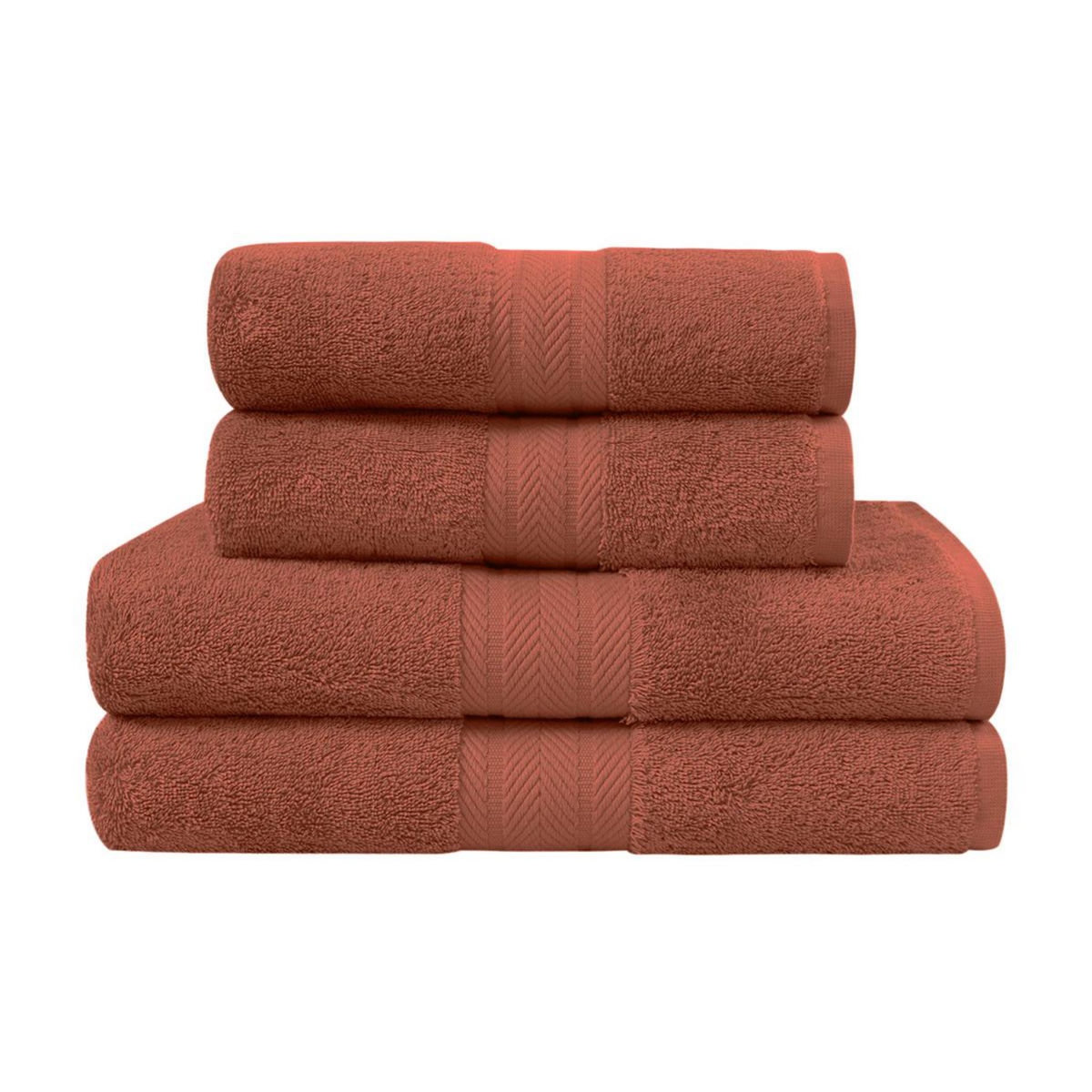 Sensei Maison Ensemble de bain 4 pièces (2 draps de bain + 2 serviettes de toilette) LUXURY
