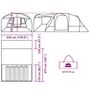 Voir la diapositive 6 : VIDAXL Tente de camping tunnel 5 personnes gris et orange impermeable