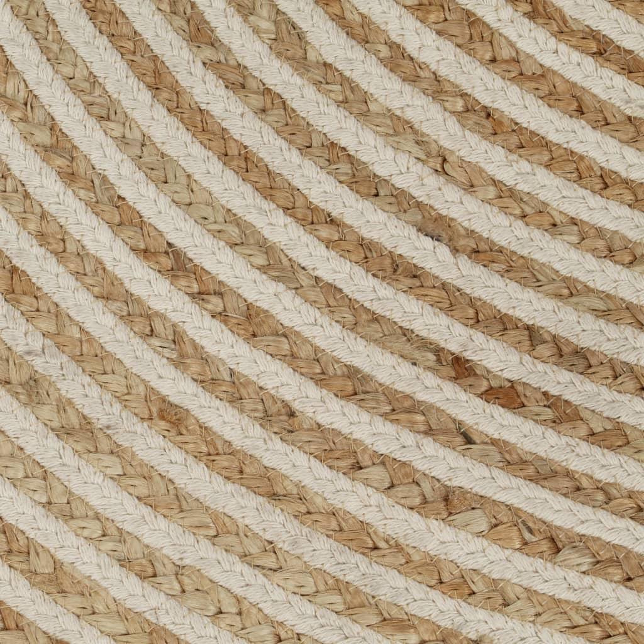 Voir la diapositive 5 : VIDAXL Tapis fait a la main Jute avec design de spirale Blanc 90 cm