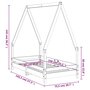 Voir la diapositive 6 : VIDAXL Cadre de lit pour enfant blanc 70x140 cm bois de pin massif