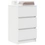 Voir la diapositive 4 : VIDAXL Tables de chevet avec 3 tiroirs 2 pcs blanc 39x35x65 cm