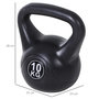 Voir la diapositive 3 : HOMCOM Kettlebell 10 Kg - haltère boule - poignée ergonomique - PVC noir