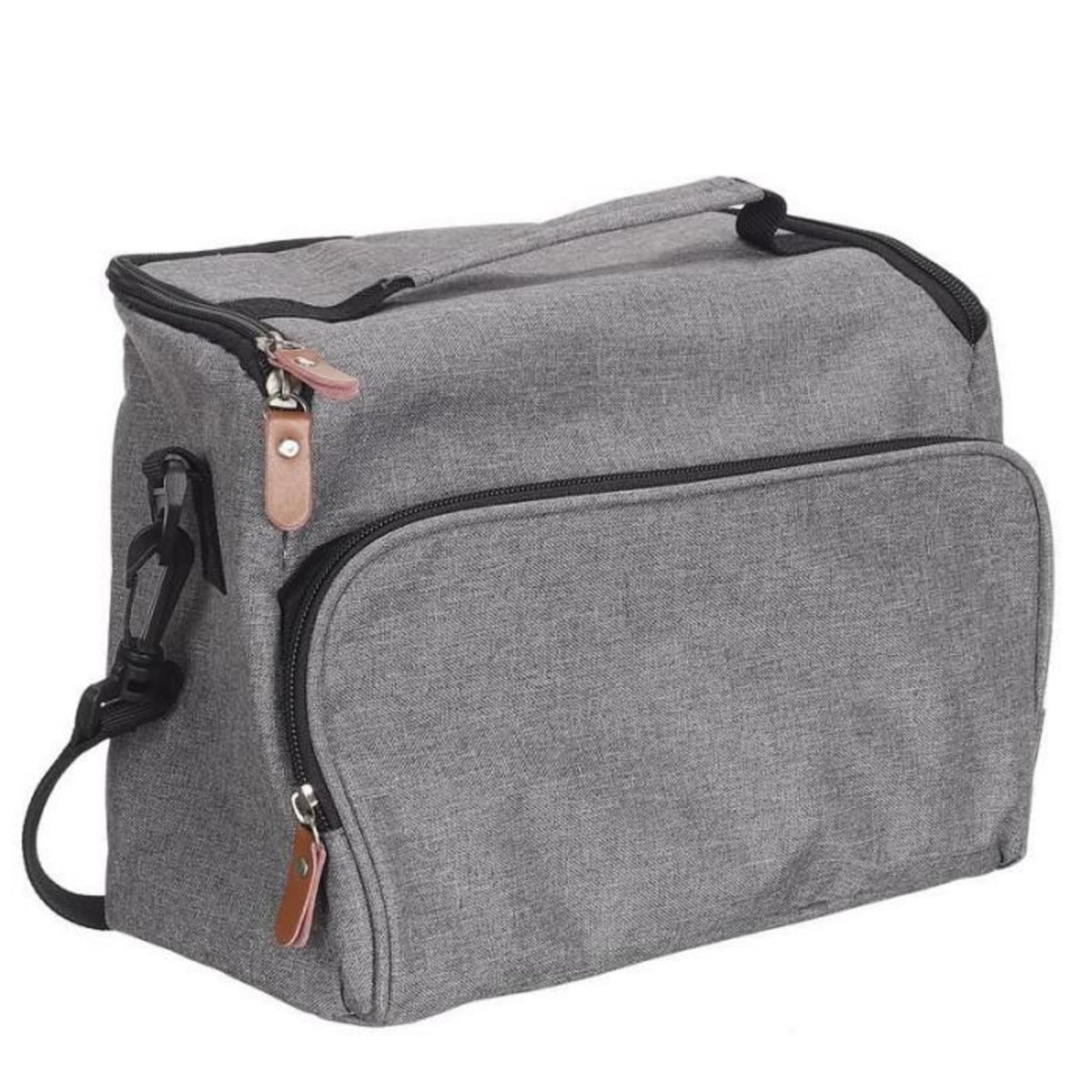 Paris Prix Sac Lunch Déco  Zippé  28cm Gris