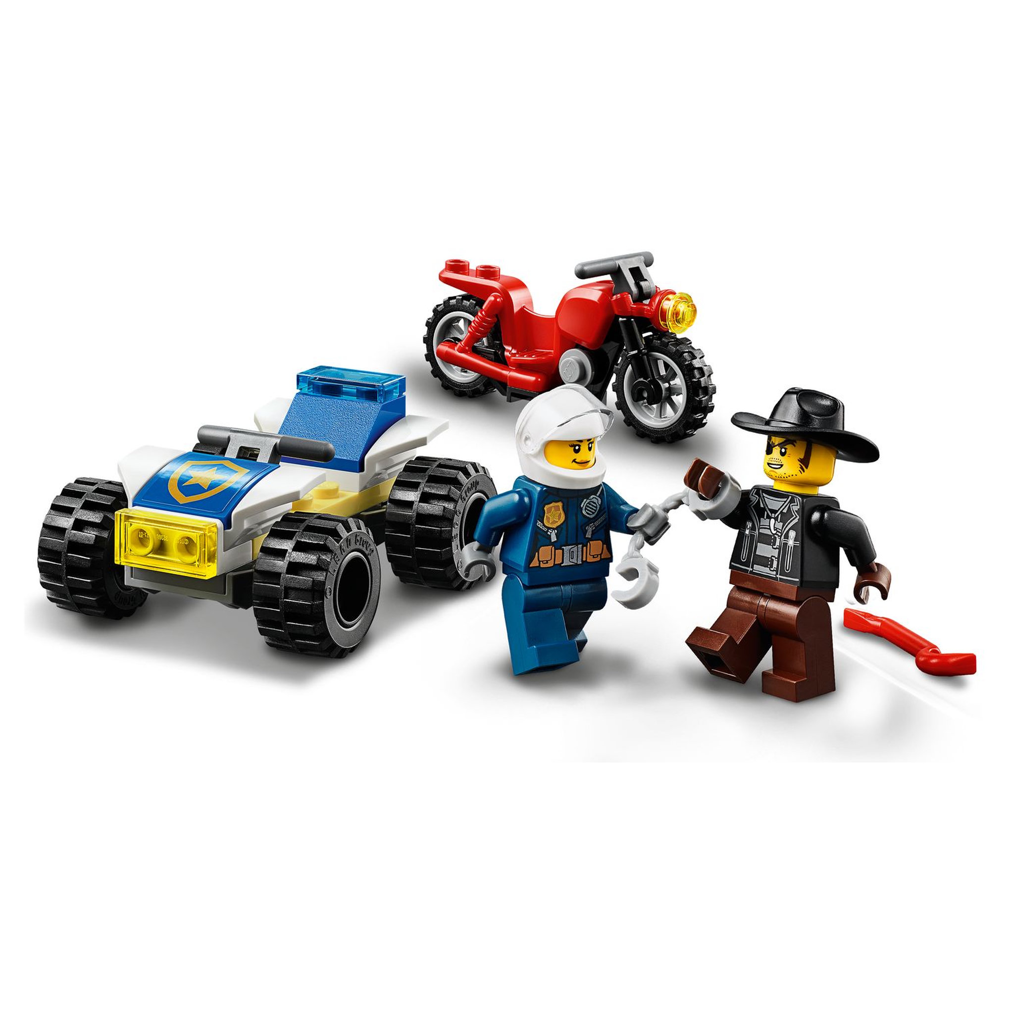 Voir la diapositive 5 : LEGO City 60243 L'Arrestation en Hélicoptère, Jouet, Moto et Camion, Minifigurine Policier