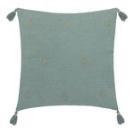ATMOSPHERA Coussin Déco à Pompons  Millo  40x40cm Vert Céladon