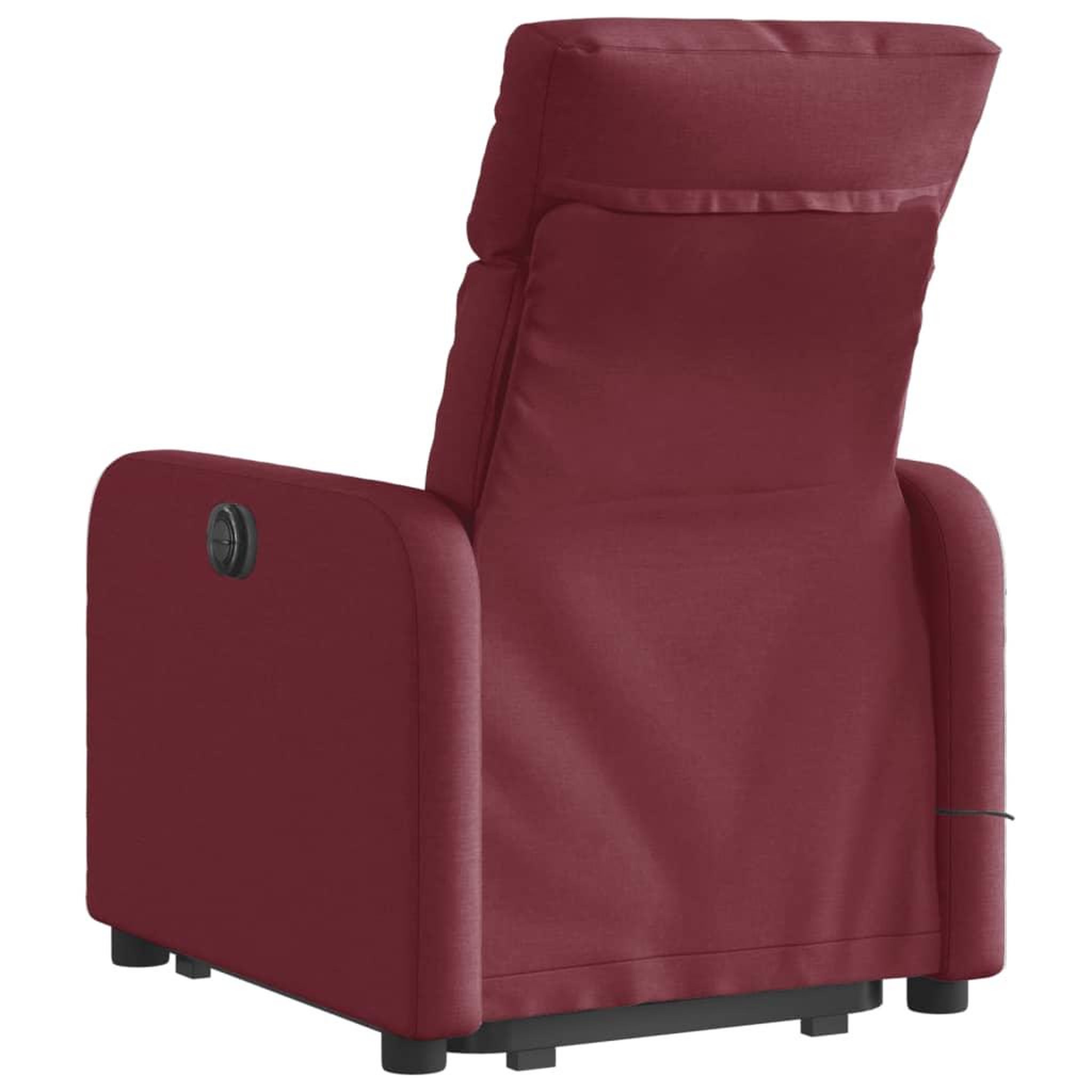 Voir la diapositive 5 : VIDAXL Fauteuil inclinable de massage Rouge bordeaux Tissu