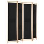 Voir la diapositive 3 : VIDAXL Cloison de separation 4 panneaux Noir 160x170x4 cm Tissu