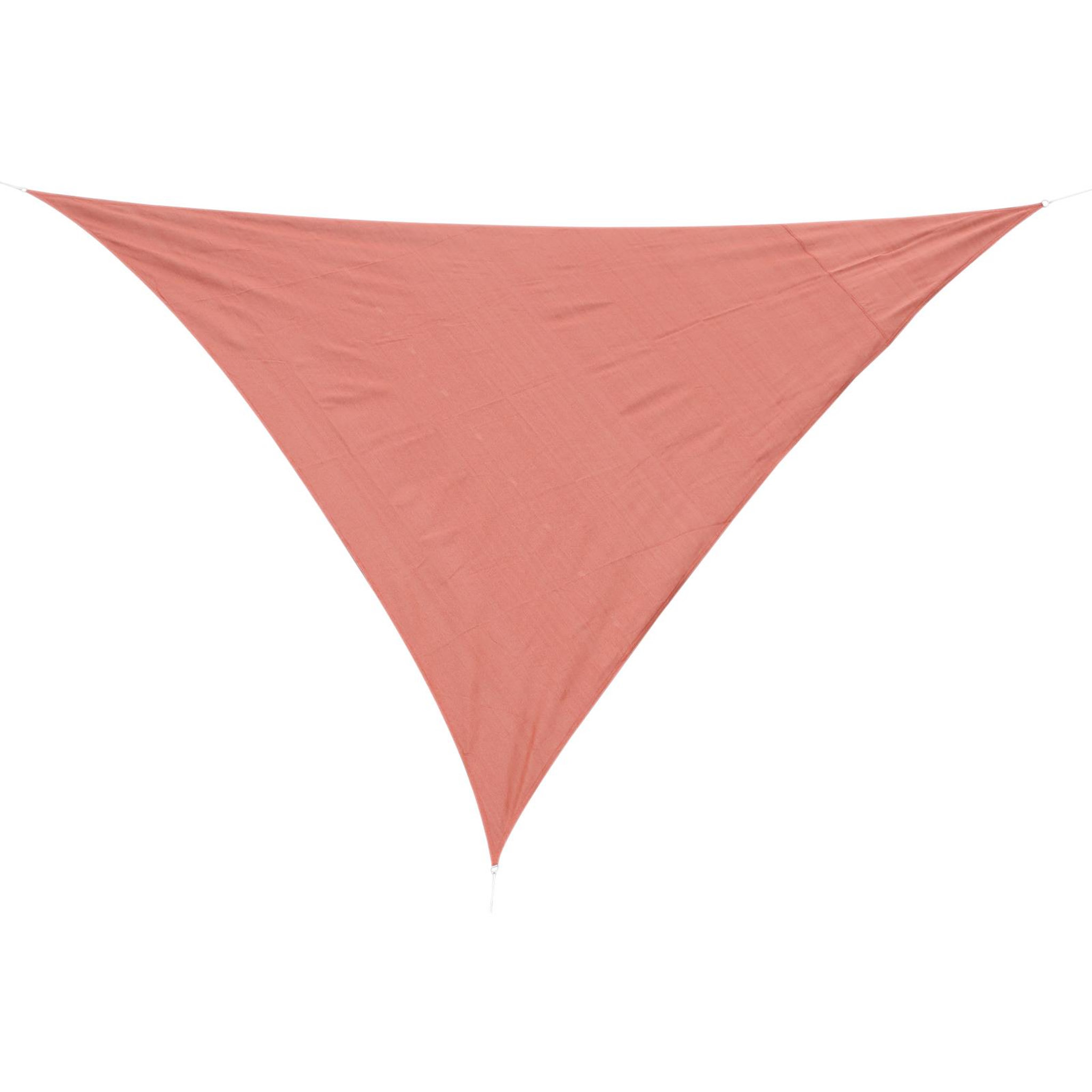 Voir la diapositive 1 : OUTSUNNY Voile d'ombrage triangulaire grande taille 3 x 3 x 3 m polyéthylène haute densité résistant aux UV rouge