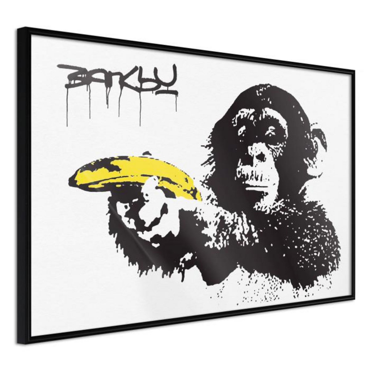 Paris Prix Affiche Murale Encadrée  Banksy Banana Gun I